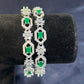Elegant Green and White Stones American Diamond Bangles For Women