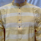 Alluring Yellow Color Cotton Kurta With Pajama For Men