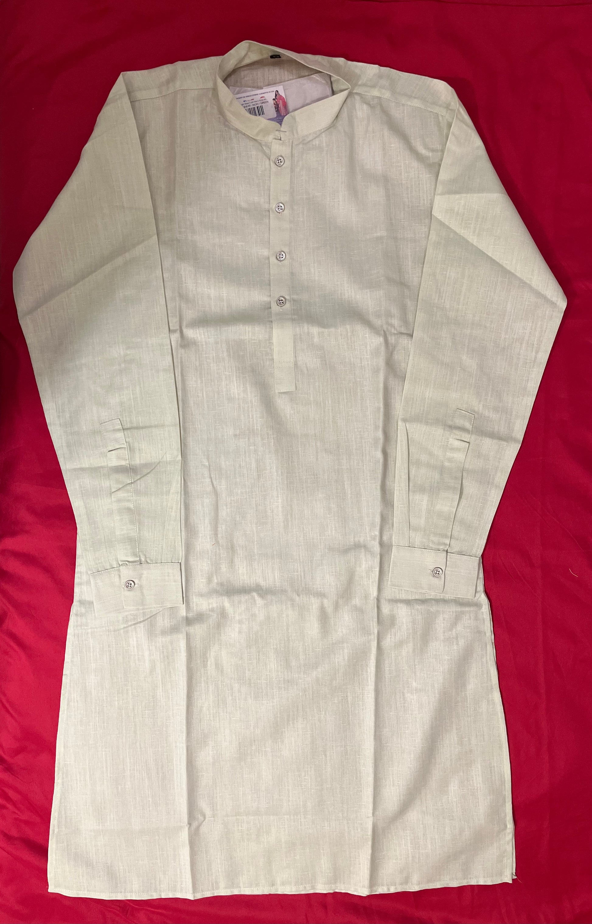 Stunning Light Green Color Men's Kurta With Pajama Pant Near Me 
