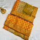 Charming Golden Yellow Color Georgette And Chiffon With Embroidered Work Fancy Saree - PREMIUM QUALITY