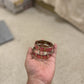 Beautiful Dark Pink Color Stone Design Glass Bangles in Chandler