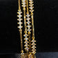 Elegant White Stones Gold Plated Bangles For Women