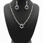 Exquisite American Diamond With Blue Color Stoned Necklace With Earrings Set