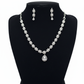 Elegant American Diamond White Color Stones Necklace And Earrings Set