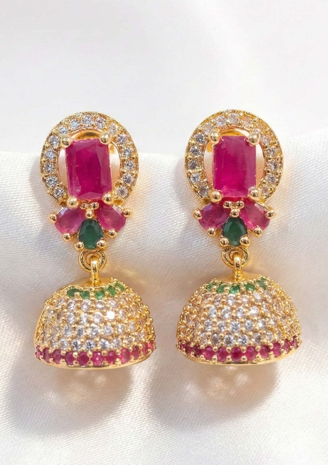 Beautiful MultiColored Gold Plated Earrings For Women Near Me
