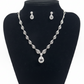 Beautiful American Diamond White Color Stones Necklace And Earrings Set