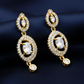 White Stones Gold Plated Earrings Near Me