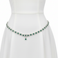 Appealing American Diamond Green And White Stone Work Hip Chain For Women Near Me