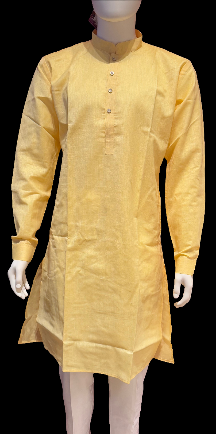 Stunning Light Yellow Color Men's Kurta With Pajama Pant