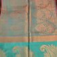 Elegant Pink And Green Color Floral Design Art Silk Saree For Women