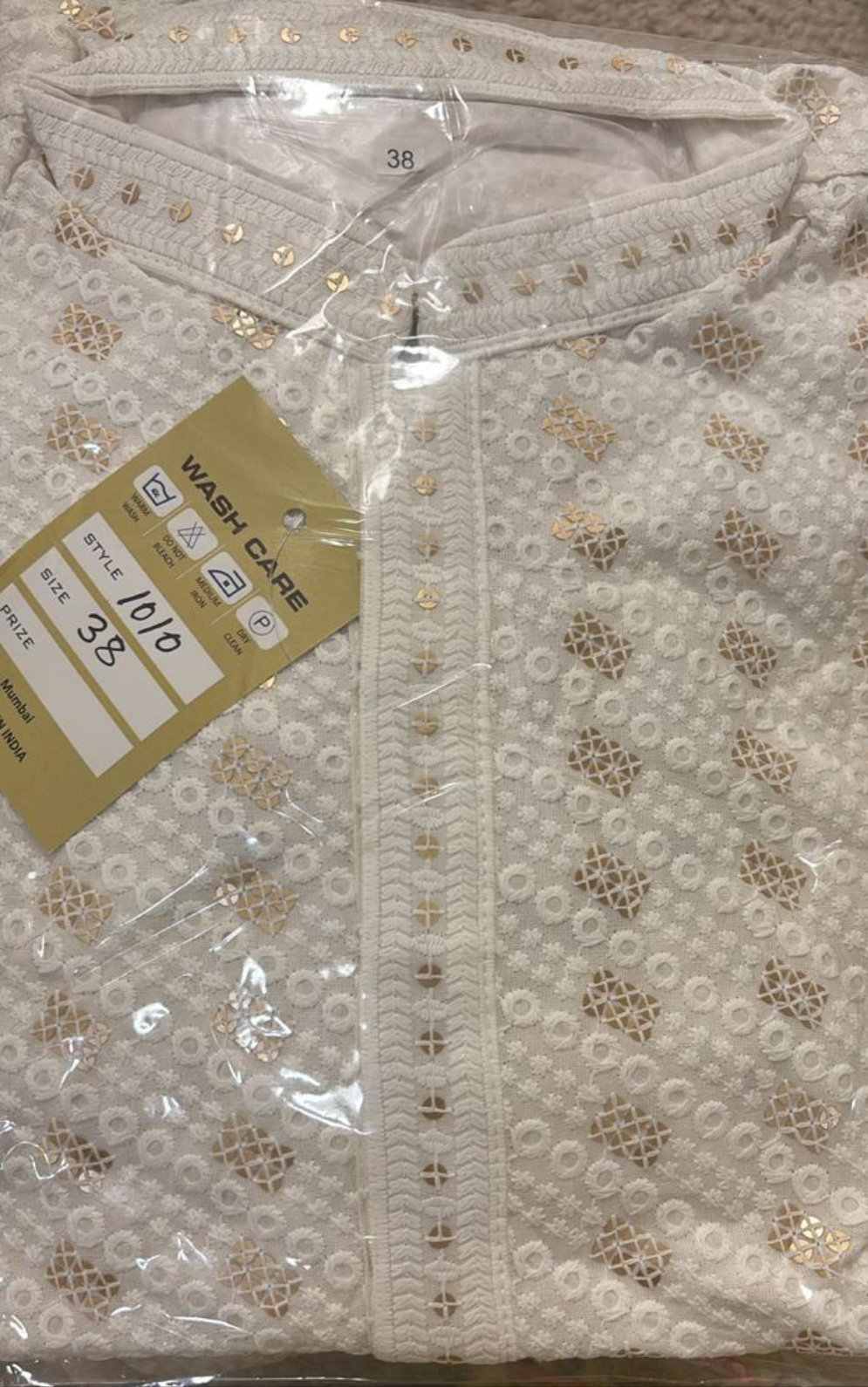 Elegant Off White Color With Sequins And Embroidery Work Kurta Suits For Men