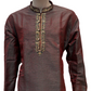 Elegant Maroon Color Men's Kurta And Pajama With Featuring Pure Zardozi Embroidery Work