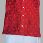Appealing Red Colored Silk With Printed Work Kurta With Pajama Sets For Men