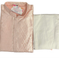 Elegant Light Pink Color Full Sleeve Embroidery Work Kurta Pajama Set For Men