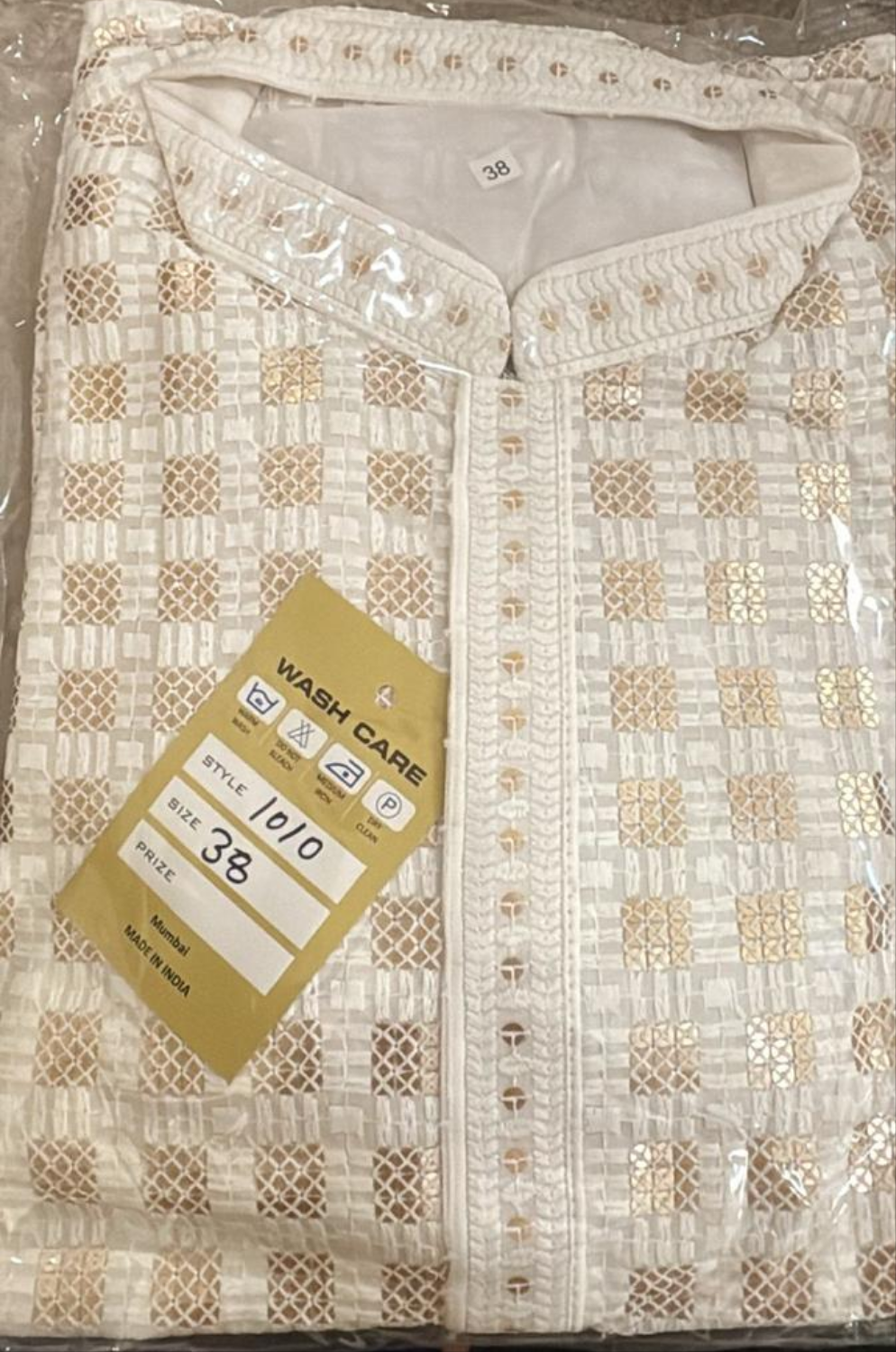 Wonderful Off White Color With Sequins And Embroidery Work Kurta Suits For Men