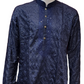 Charming Blue Color Silk Kurta With Embroidery Work Suits For Men