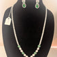 Alluring American Diamond Green Stoned Long Chain