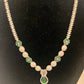 Alluring American Diamond Green Stoned Long Chain