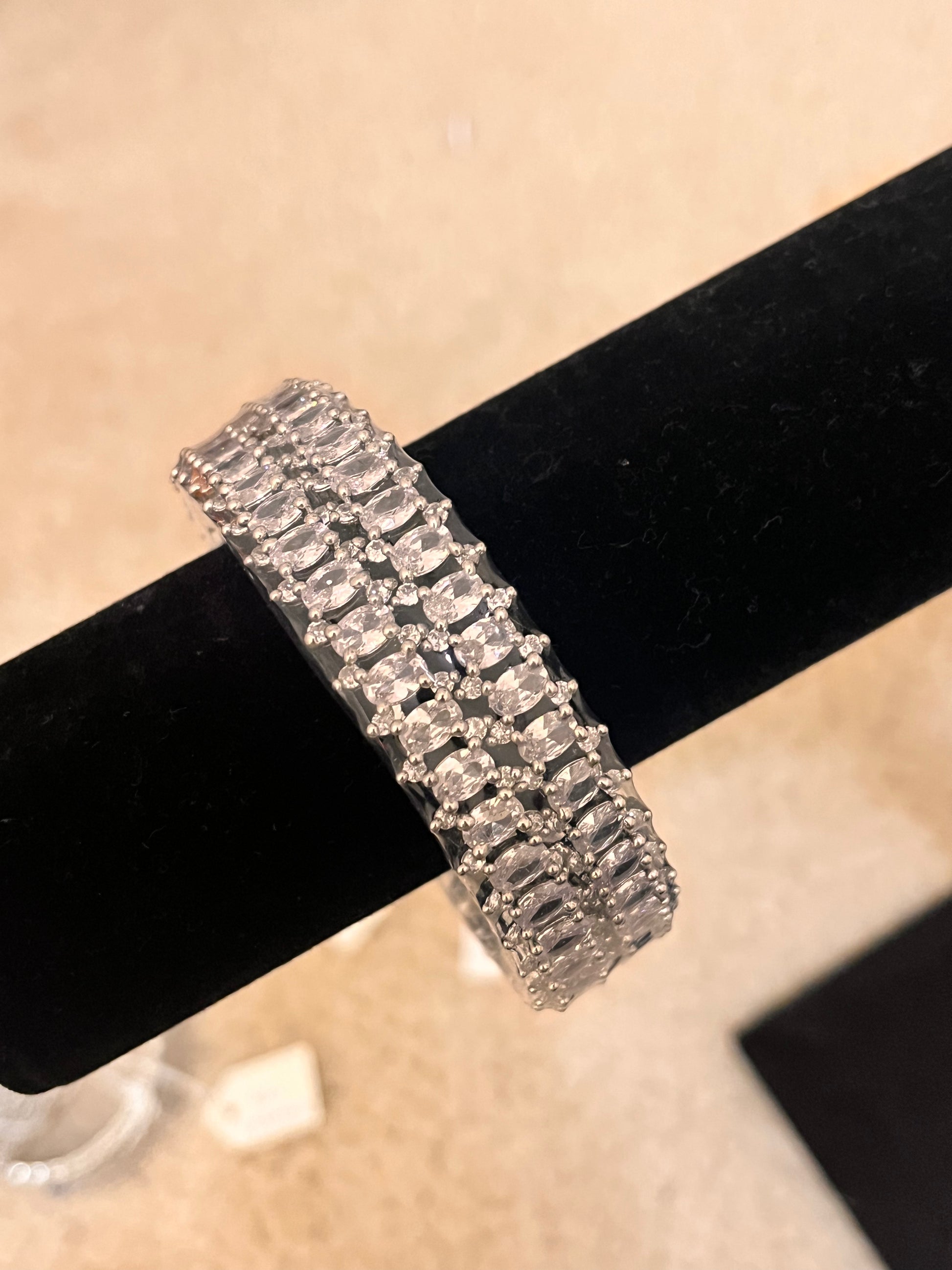 White Color American Diamond Bangles Near Me