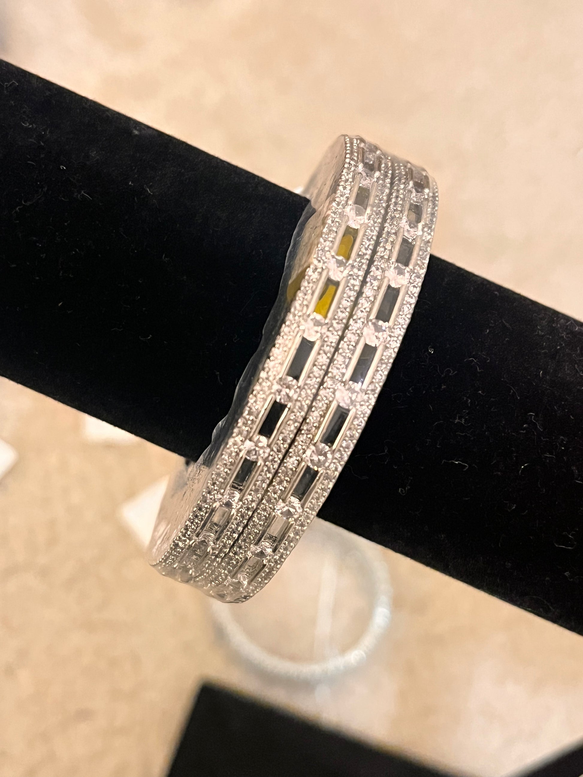 White Color American Diamond Bangles Near Me