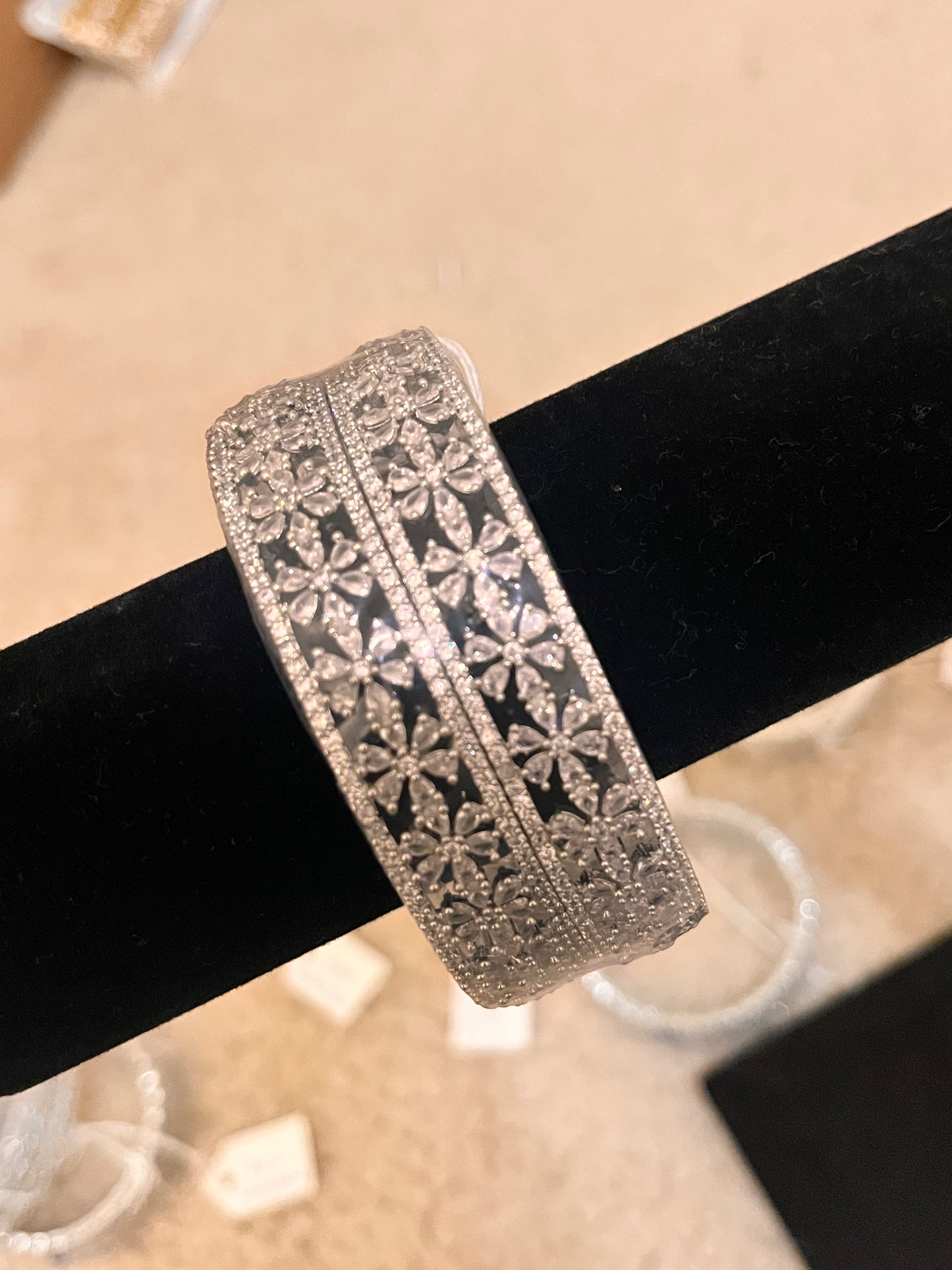 White Color American Diamond Bangles Near Me