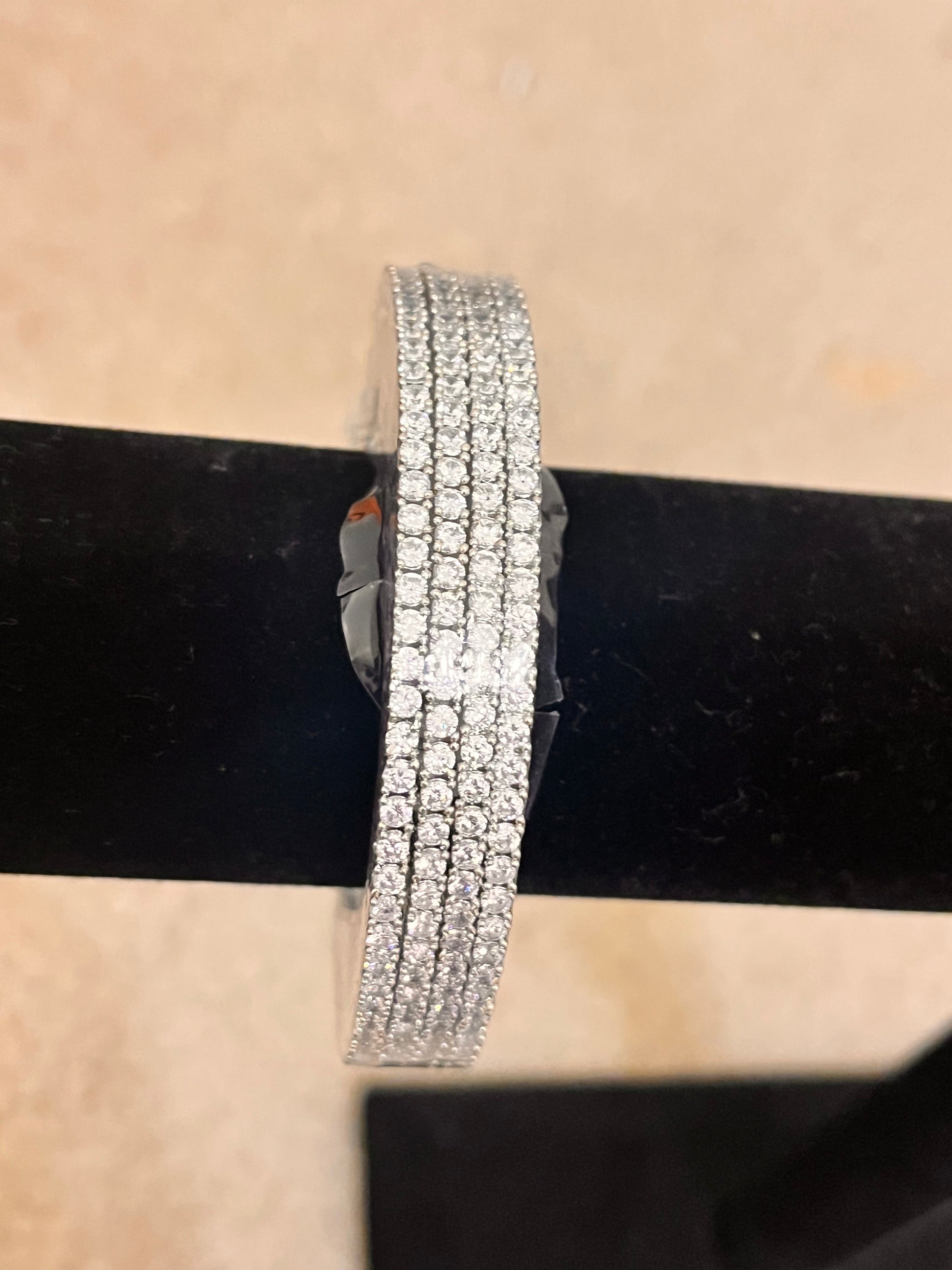 White Color American Diamond Bangles Near Me