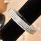 Stunning White Color American Diamond Silver Plated Bangles