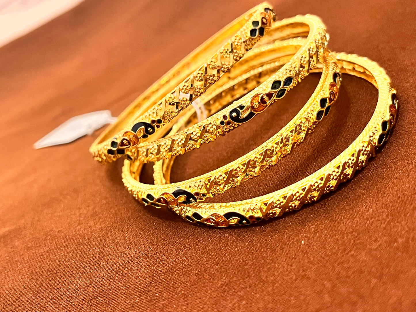 Beautiful Gold Plated Designer Bangles Set for Women Comes 2 In A Set