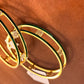 Stunning Gold Plated Green Enamel Designer Bangles Set