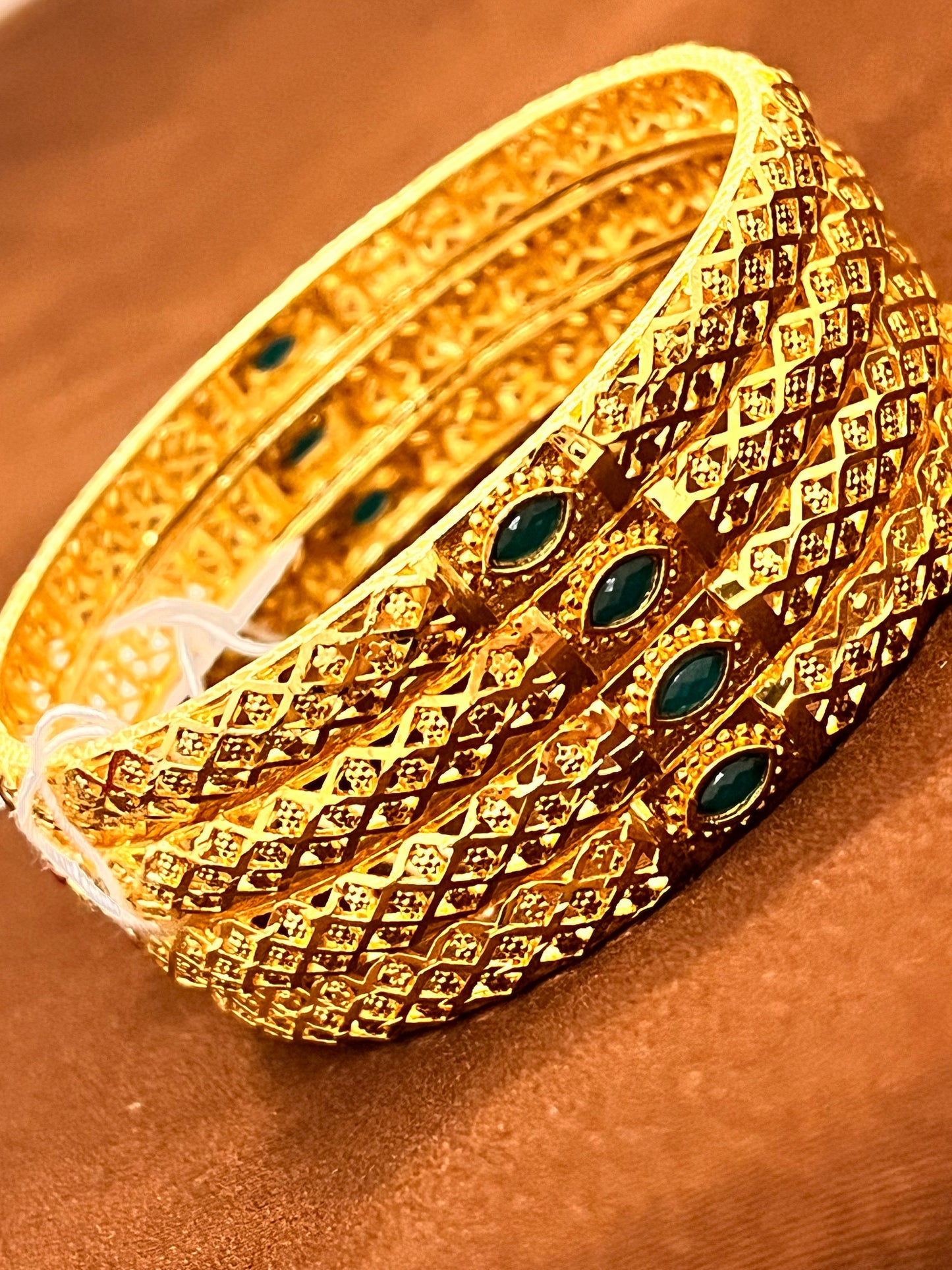 Amazing Gold Plated Designer Bangles Set Comes As 2 In A Set