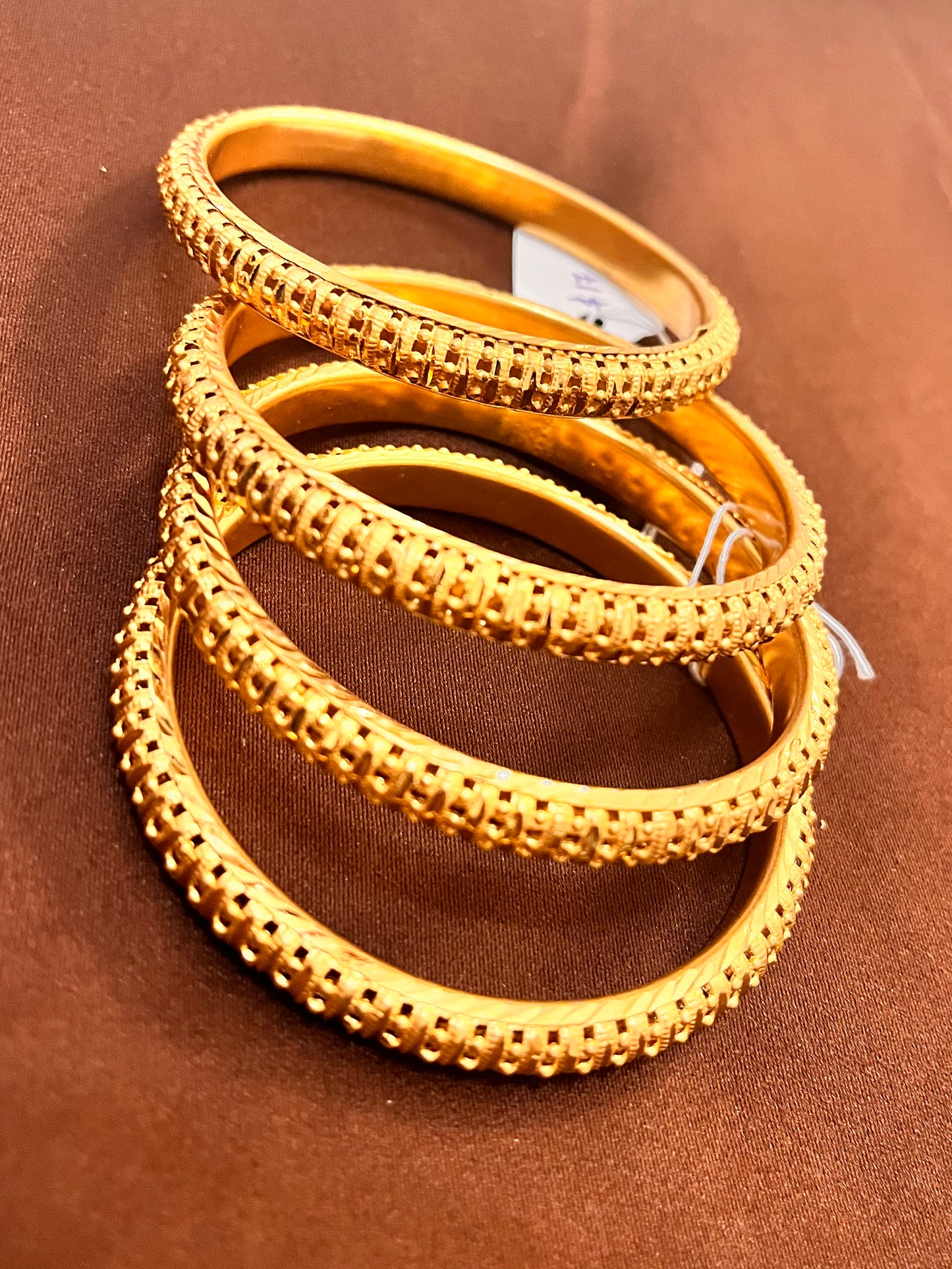 Grand Gold Plated Designer Bangles Set Comes as 2 Pieces in a Set