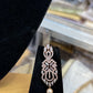 Alluring Rose Gold American Diamond Stone Worked Necklace With Earrings Set