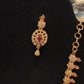 Awesome Gold Plated Necklace with Pink And White Stones For Women