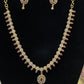 Awesome Gold Plated Necklace with Pink And White Stones For Women