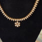 Alluring Gold Plated White Pearl Necklace With Earrings