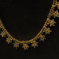 Sparkling Black Stone Design Gold Plated Necklace With Earrings