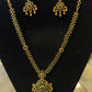 Awesome Gold Plated Necklace with Green Stones For Women