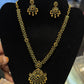 Awesome Gold Plated Necklace with Green Stones For Women