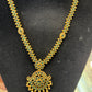 Awesome Gold Plated Necklace with Green Stones For Women