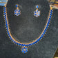 Awesome Gold Plated Necklace with Blue Stones For Women