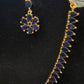 Awesome Gold Plated Necklace with Blue Stones For Women