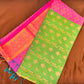 Green and Pink Soft Silk saree