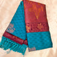 Gorgeous Teal and Purple Soft Silk Saree