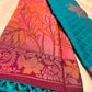 Gorgeous Teal and Purple Soft Silk Saree