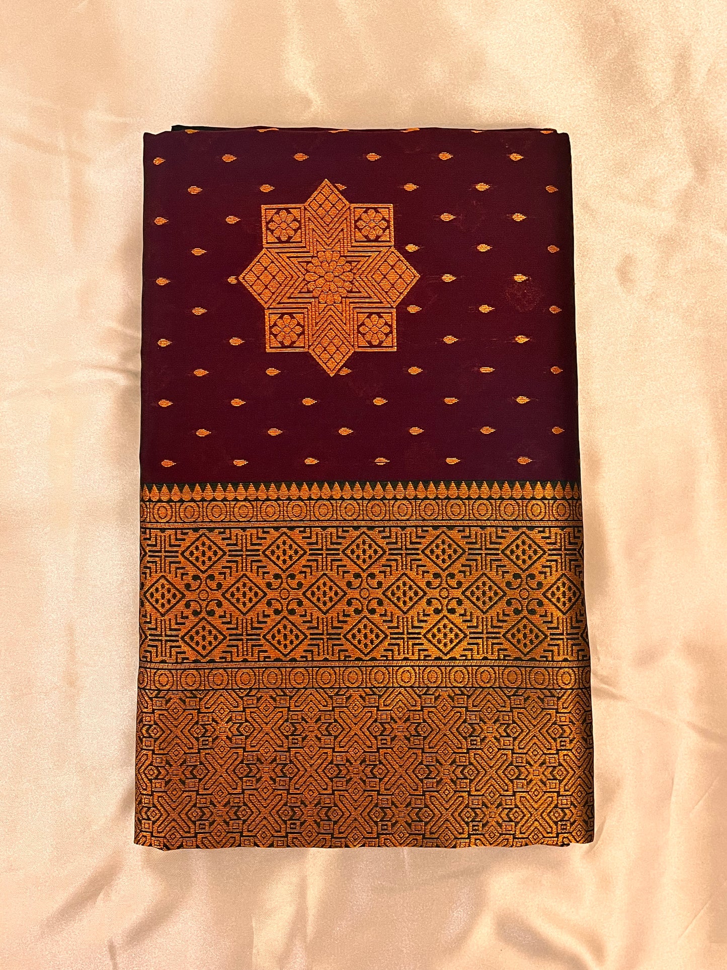 Charming Purple and Dark Green Art Silk Saree For Women