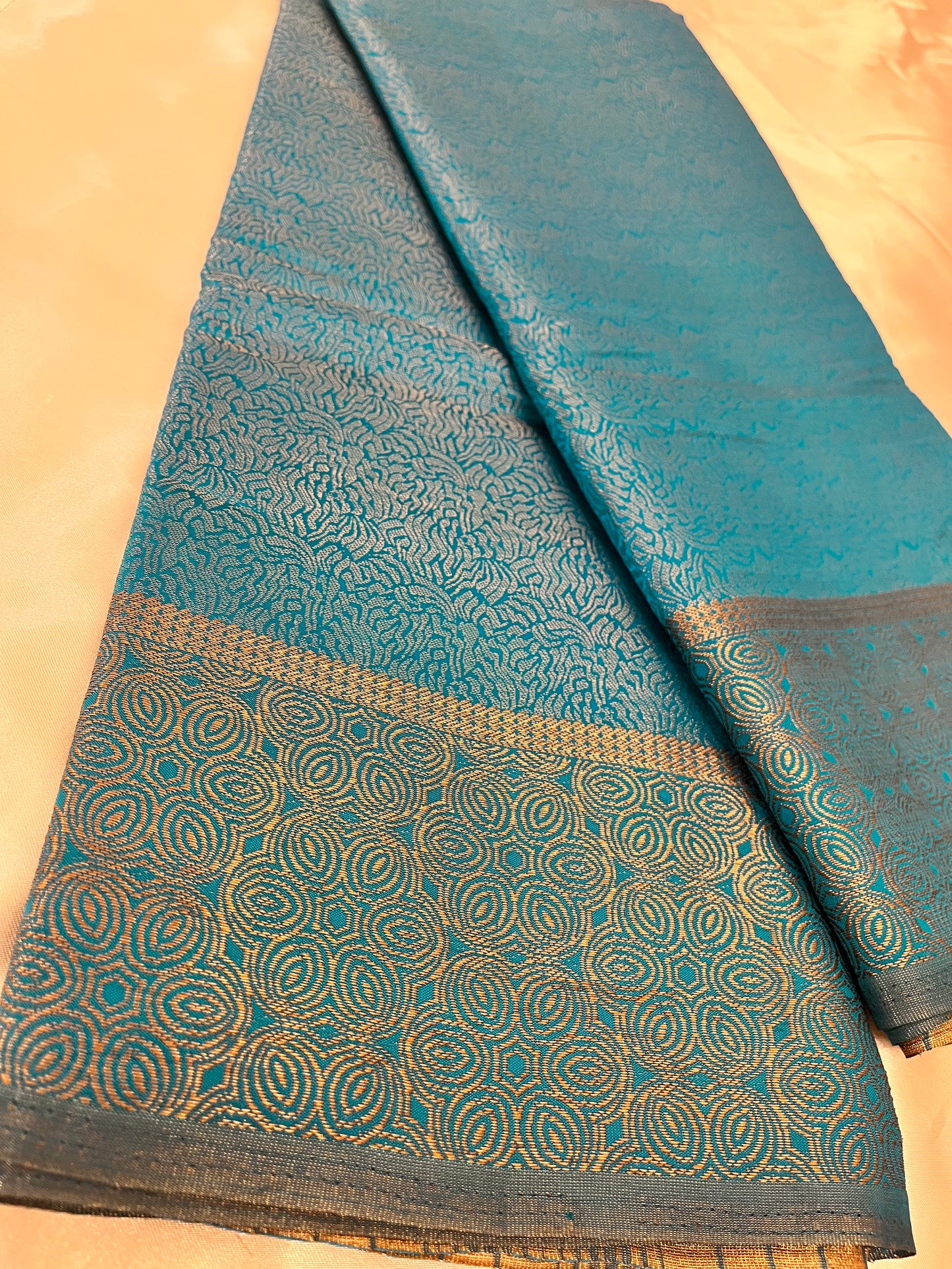 Teal Color Art Silk Saree