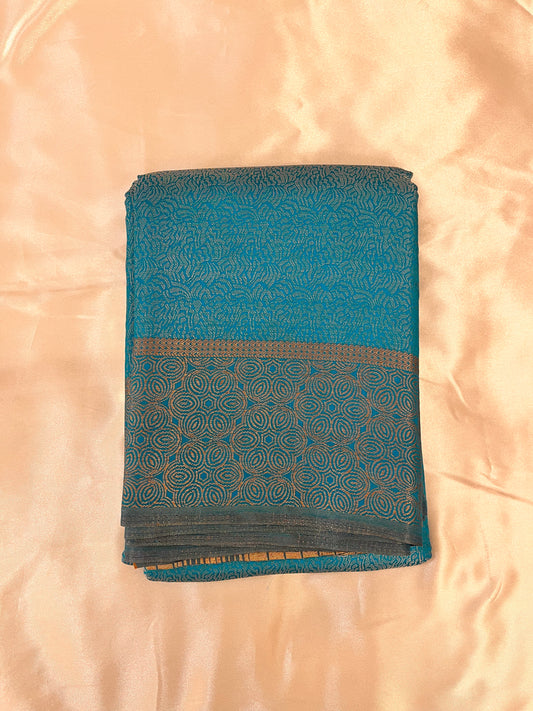 Teal Color Art Silk Saree