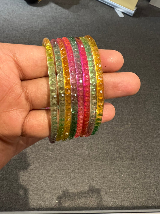 Stunning Multicolor Glass Bangles For Women