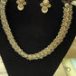 Elegant Antique Design Silver Oxidized Necklace And Earring Set