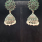 Attractive Beautiful Green Color earings Oxidized Pearls Drop Earrings For Women